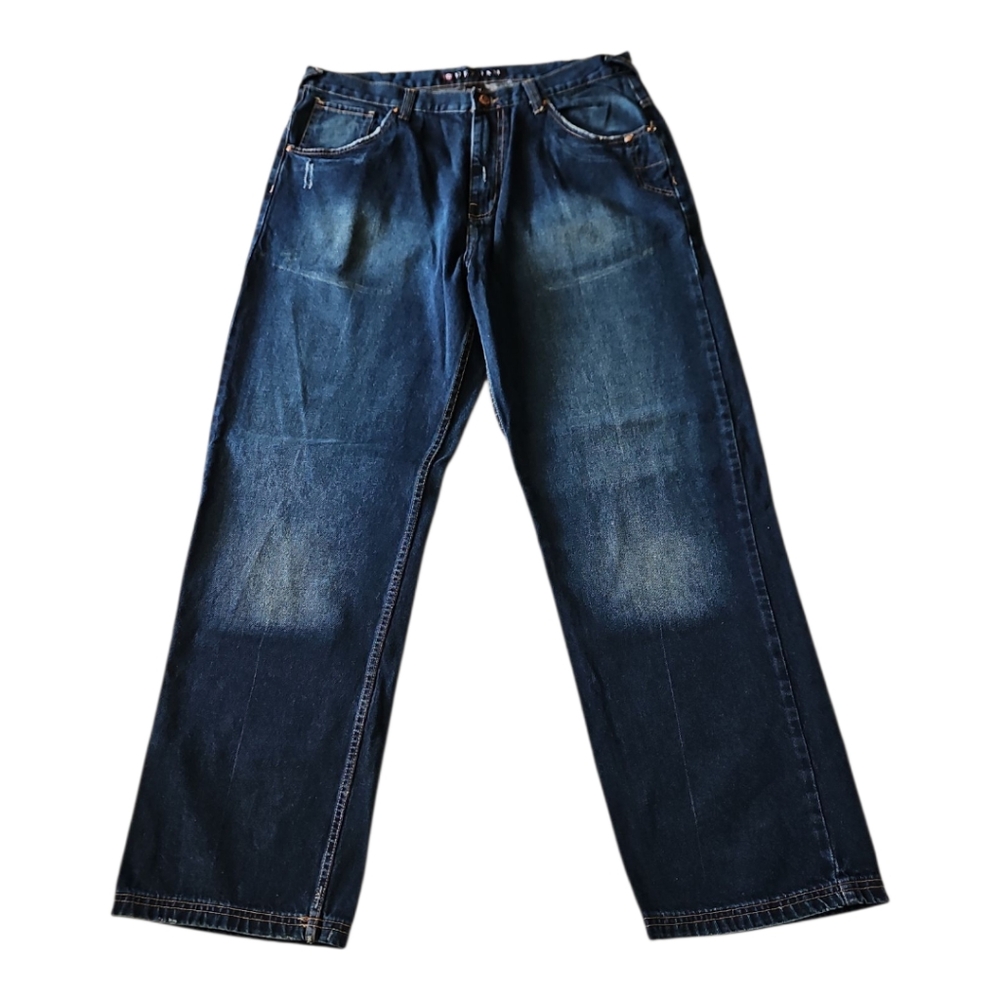 Def Jam University Blue Jeans Vintage Baggy Wide Leg Mens 38/34